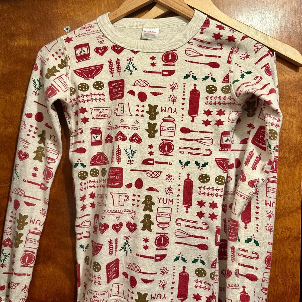 Hanna Andersson Kids Long John Holiday Pajama Set Size 12